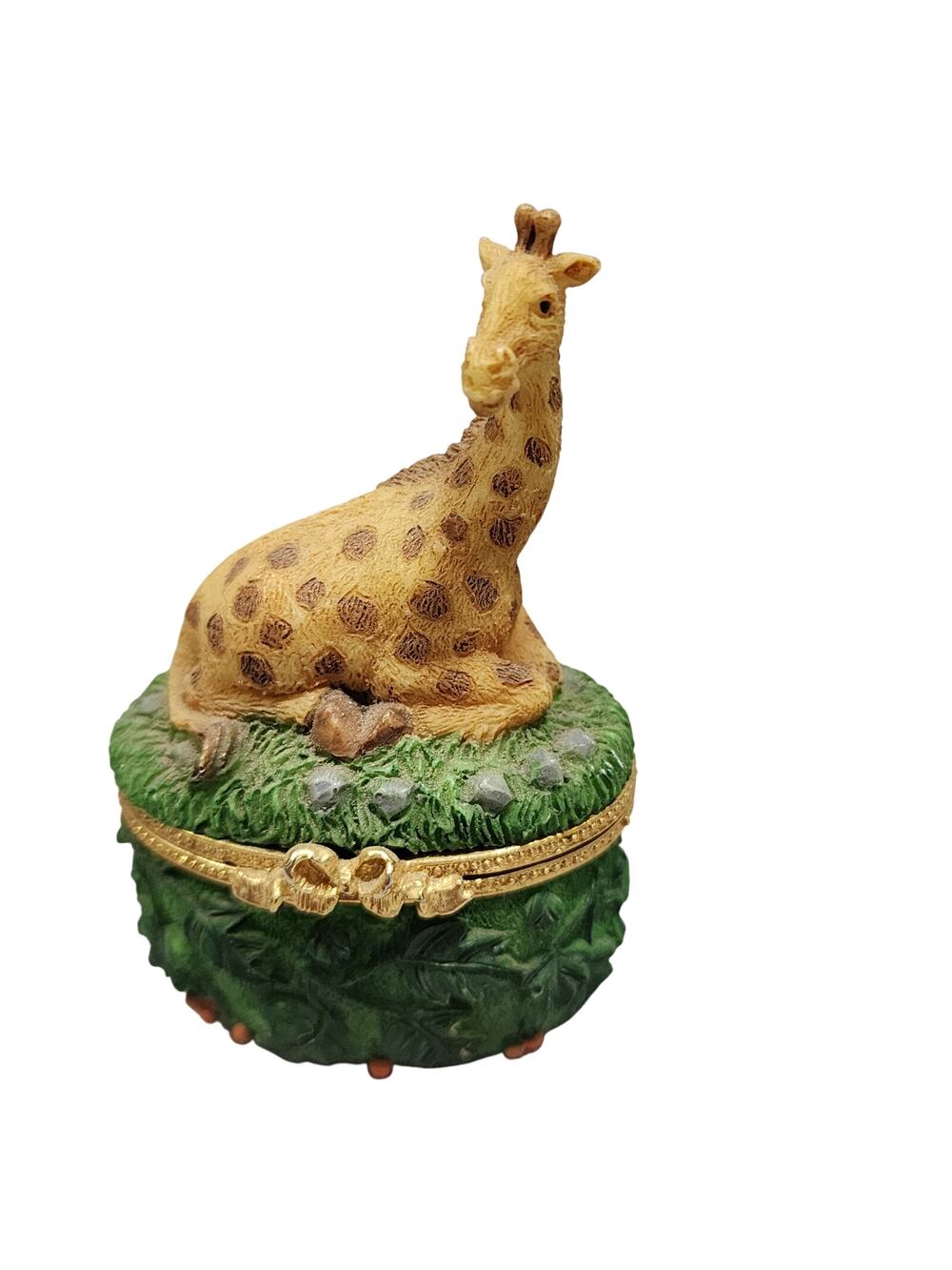 1998 Giraffe Hinged Miniature Trinket Box Figurine By Ranger International Corp